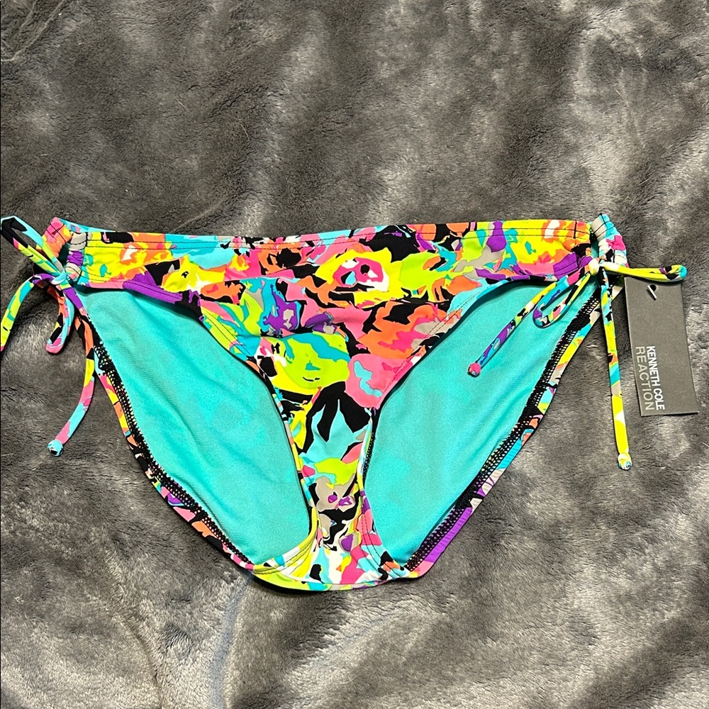 Kenneth Cole Reaction Teal Bikini Bottom M nwt
